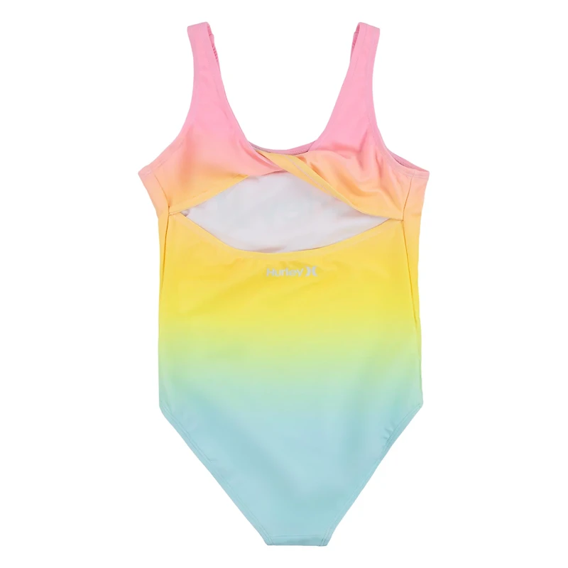 Hurley Girls' Ombre Fade One Piece Swimsuit