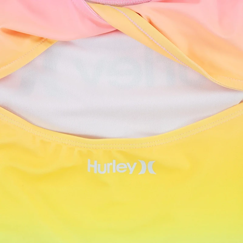 Hurley Girls' Ombre Fade One Piece Swimsuit