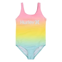 Hurley Girls' Ombre Fade One Piece Swimsuit