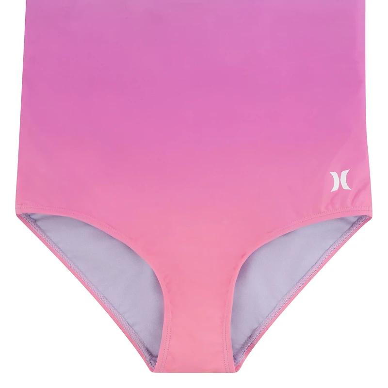 Hurley Girls' Pink Ombre 1-Piece Swimsuit