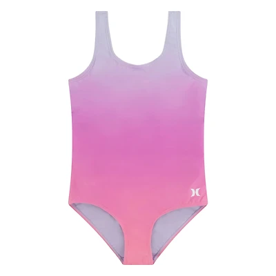 Hurley Girls' Pink Ombre 1-Piece Swimsuit