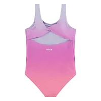 Hurley Girls' Pink Ombre 1-Piece Swimsuit