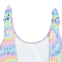 Hurley Girls' Tie Dye Shoulder 1-Piece Swimsuit