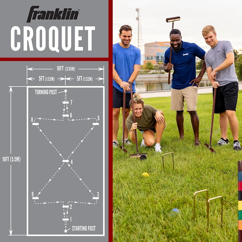 Franklin Sports Expert Croquet Set