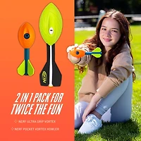 NERF Vortex Dual Power Foam Footballs 2-Pack