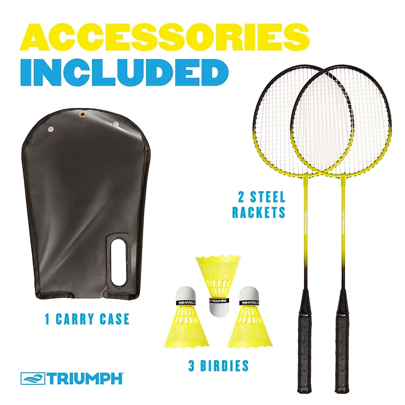Triumph 2-Player Badminton Racquet Set