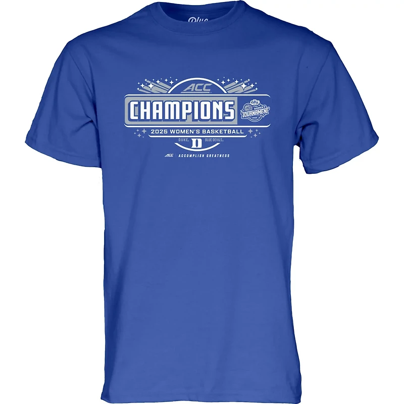 84 Duke Devils 2025 ACC Wo Basketball Conference Tournament Champions Locker Room T-Shirt
