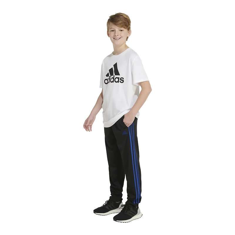 adidas Boys' Elastic Waistband Classic 3-Stripes Tricot Joggers