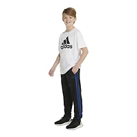 adidas Boys' Elastic Waistband Classic 3-Stripes Tricot Joggers