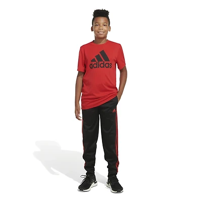 adidas Boys' Elastic Waistband Classic 3-Stripes Tricot Joggers