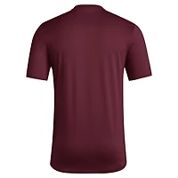 adidas Mississippi State Bulldogs Locker Football Pre-Game AEROREADY T-Shirt