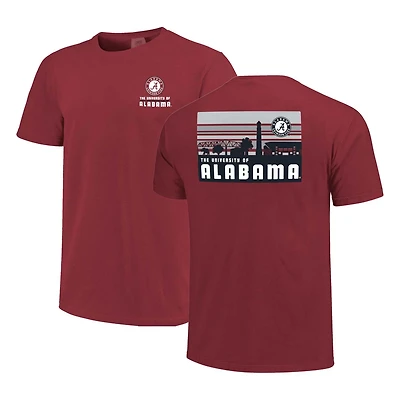 Alabama Tide Striped Campus Skyline T-Shirt