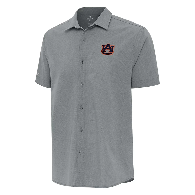 Antigua Auburn Tigers Activate Woven Short Sleeve Button-Down Shirt