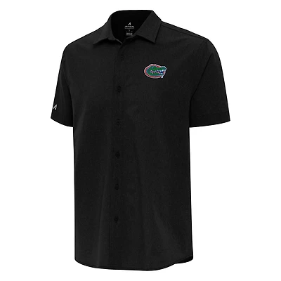 Antigua Florida Gators Activate Woven Short Sleeve Button-Down Shirt