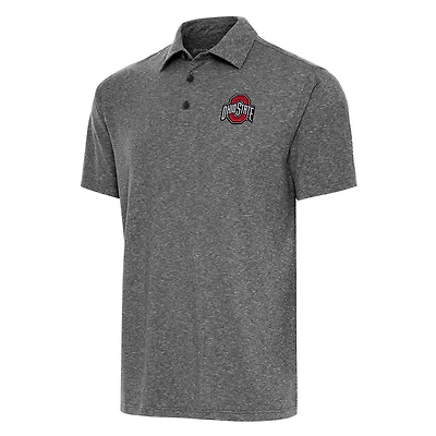 Antigua Heather Ohio State Buckeyes Big Tall Par 3 Polo