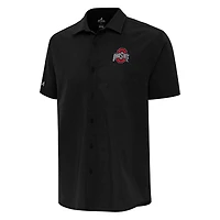 Antigua Ohio State Buckeyes Activate Woven Short Sleeve Button-Down Shirt
