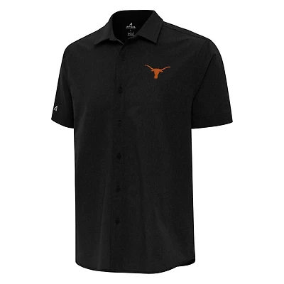 Antigua Texas Longhorns Activate Woven Short Sleeve Button-Down Shirt
