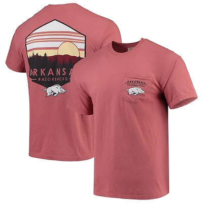 Arkansas Razorbacks Landscape Shield Comfort Colors Pocket T-Shirt