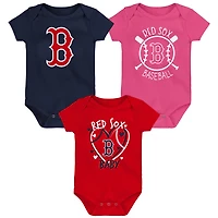 Boston Sox Slide Home Three-Pack Bodysuit Set