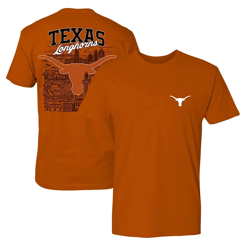 Burnt Texas Longhorns City Line T-Shirt