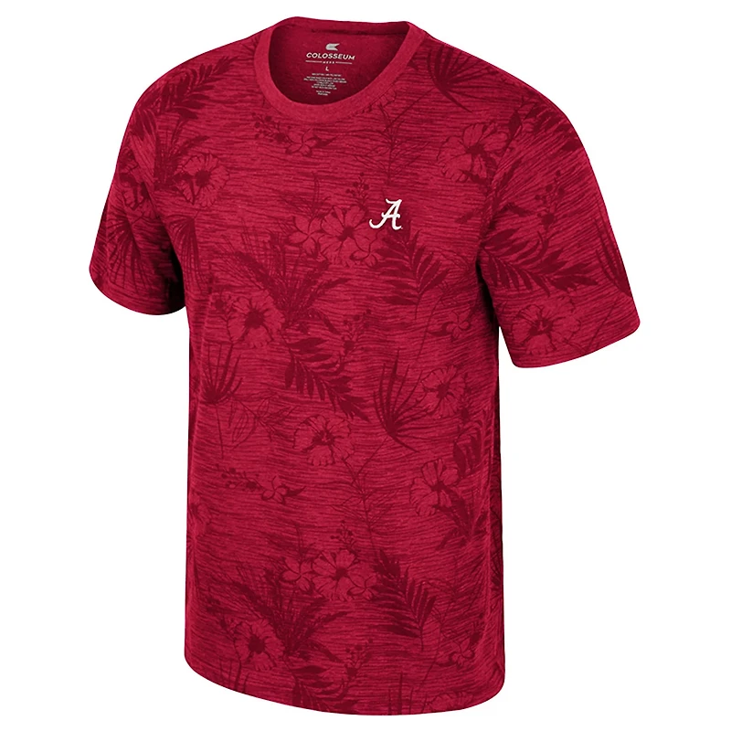 Colosseum Alabama Tide Floral Printed T-Shirt