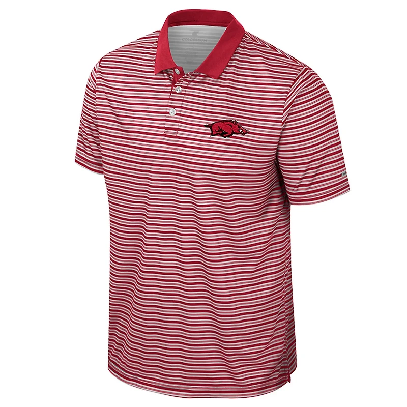 Colosseum Arkansas Razorbacks Striped Polo