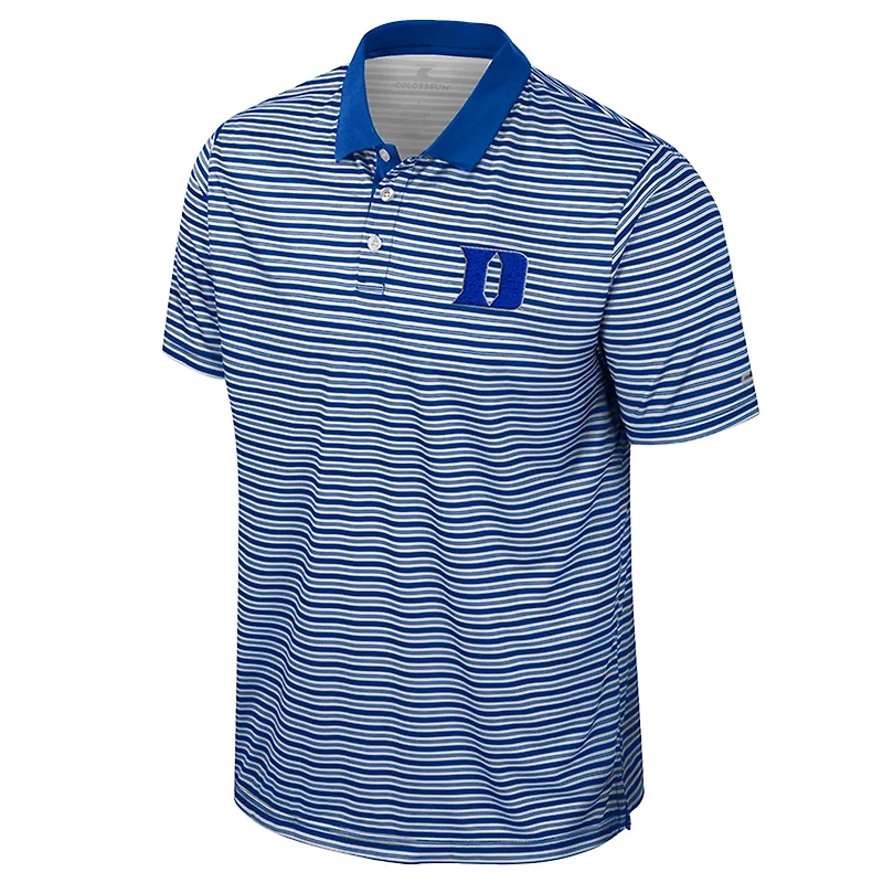 Colosseum Duke Blue Devils Striped Polo