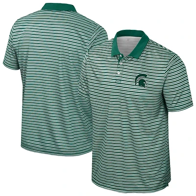 Colosseum Michigan State Spartans Striped Polo