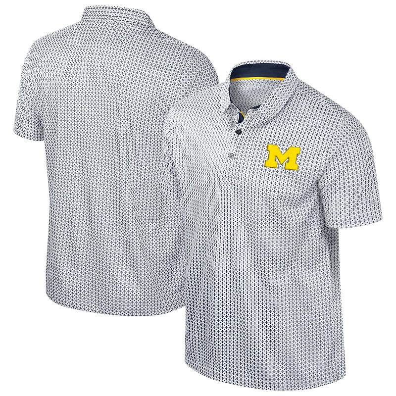 Colosseum Michigan Wolverines Big  Tall Marty Rival Polo