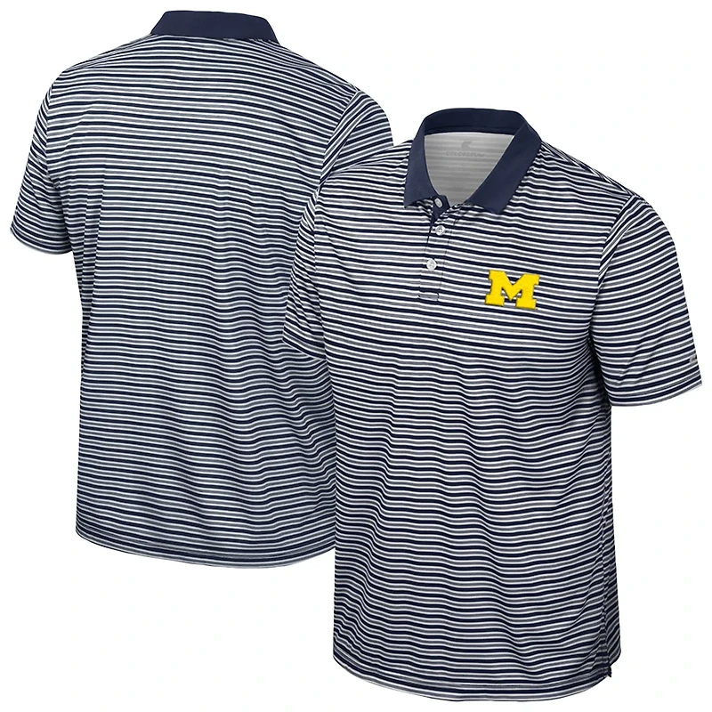 Colosseum Michigan Wolverines Striped Polo
