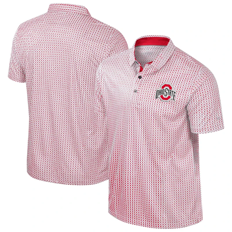 Colosseum Ohio State Buckeyes Big  Tall Marty Rival Polo