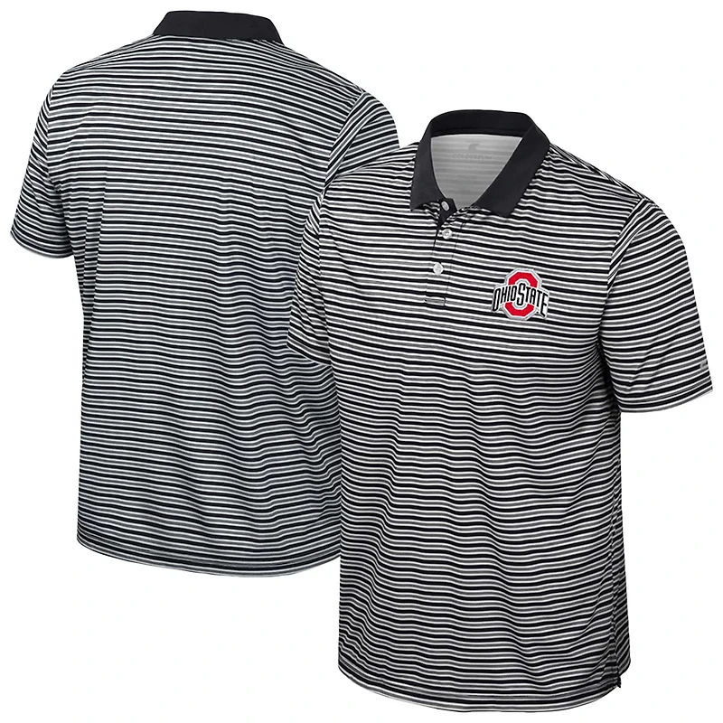 Colosseum Ohio State Buckeyes Striped Polo