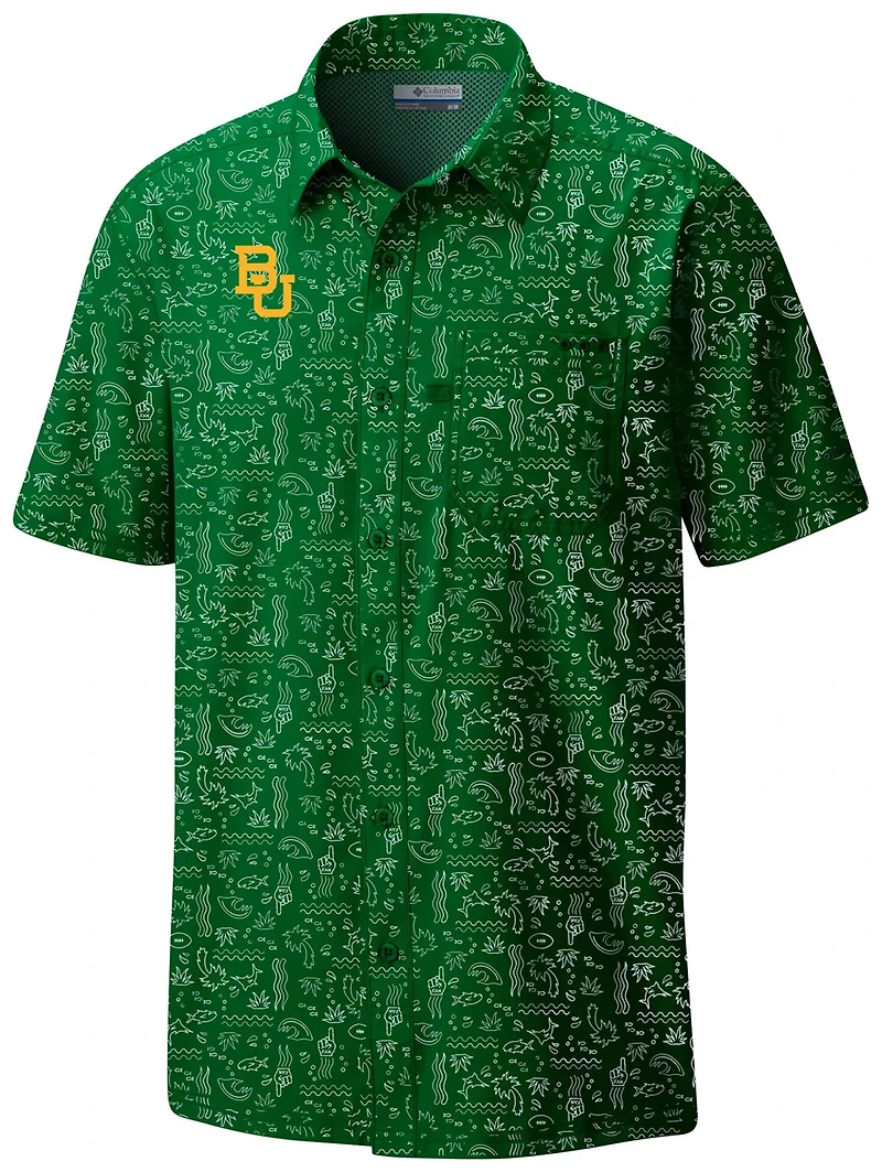 Columbia Baylor Bears Super Slack Tide Omni-Wick Button-Up Shirt