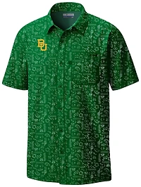 Columbia Baylor Bears Super Slack Tide Omni-Wick Button-Up Shirt
