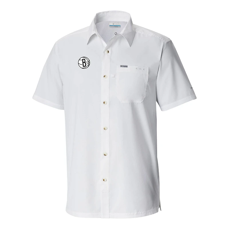 Columbia Brooklyn Nets Slack Tide Camp Button-Up Shirt