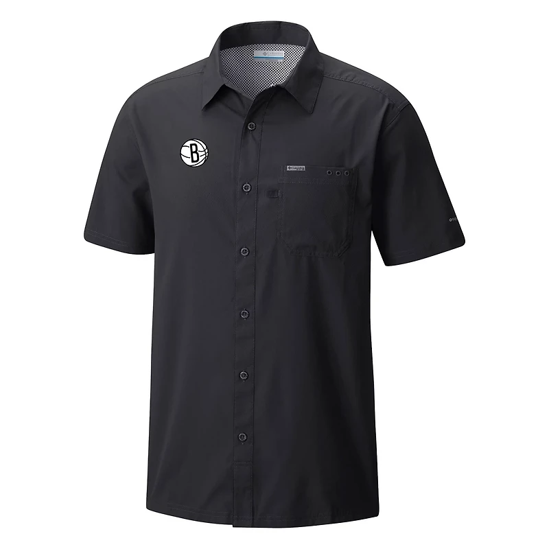 Columbia Brooklyn Nets Slack Tide Camp Button-Up Shirt