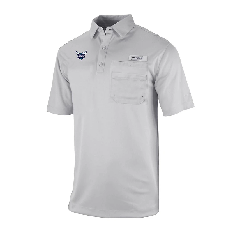 Columbia Charlotte Hornets Omni-Wick Flycaster Pocket Polo