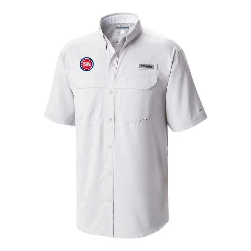 Columbia Detroit Pistons Omni-Wick Low Drag Offshore Button-Up Shirt