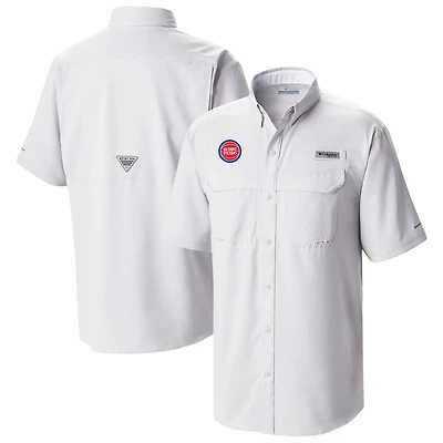 Columbia Detroit Pistons Omni-Wick Low Drag Offshore Button-Up Shirt