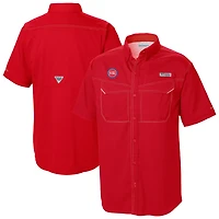 Columbia Detroit Pistons Omni-Wick Low Drag Offshore Button-Up Shirt