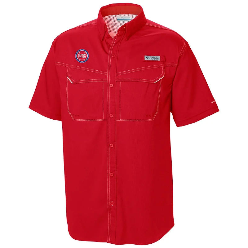 Columbia Detroit Pistons Omni-Wick Low Drag Offshore Button-Up Shirt