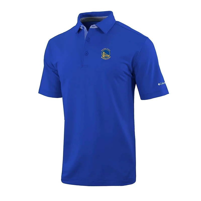 Columbia Golden State Warriors Omni-Wick Even Lie Polo