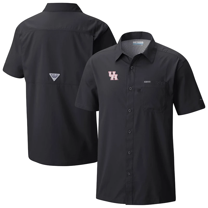 Columbia Houston Cougars Slack Tide Omni-Wick Button-Up Camp Shirt