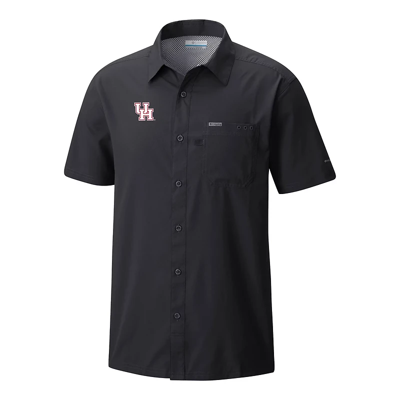 Columbia Houston Cougars Slack Tide Omni-Wick Button-Up Camp Shirt