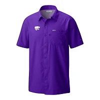 Columbia Kansas State Wildcats Slack Tide Omni-Wick Button-Up Camp Shirt