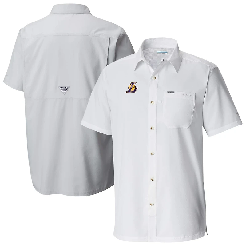 Columbia Los Angeles Lakers Slack Tide Camp Button-Up Shirt