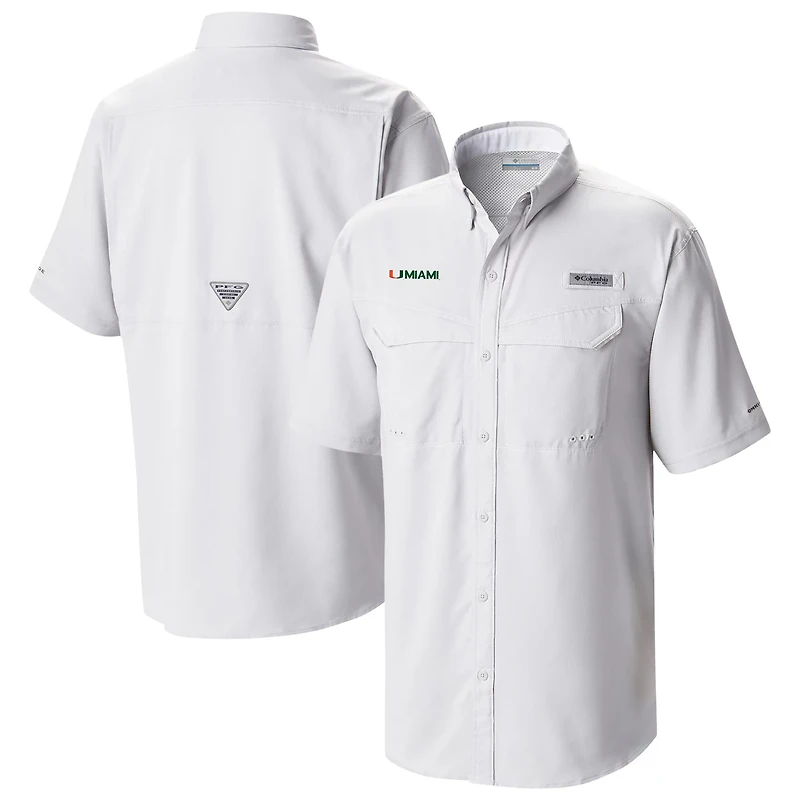 Columbia Miami Hurricanes Low Drag Offshore Omni-Wick Button-Up Shirt