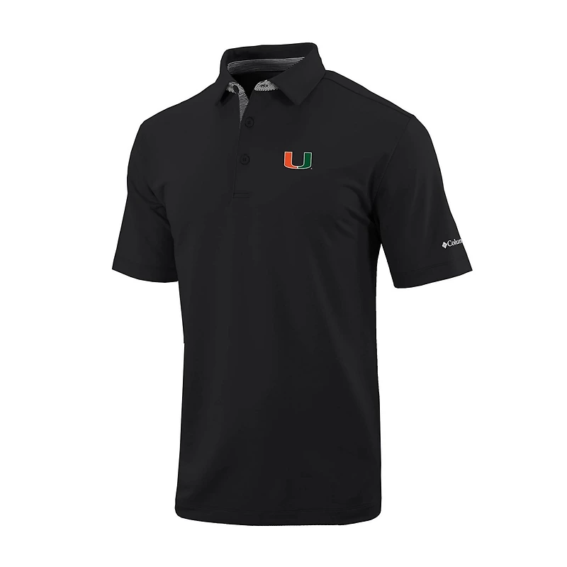 Columbia Miami Hurricanes Omni-Wick Even Lie Polo