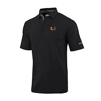 Columbia Miami Hurricanes Omni-Wick Even Lie Polo