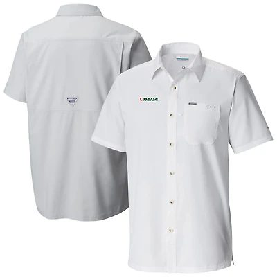 Columbia Miami Hurricanes Slack Tide Omni-Wick Button-Up Camp Shirt